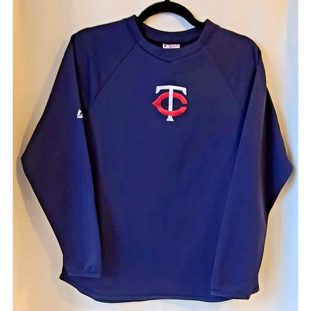 Majestic Minnesota Twins Therma Base Pullover Youth Large L Navy MLB NWT